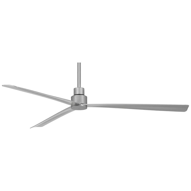 Image 1 65" Minka Aire Simple Silver Outdoor Ceiling Fan with Remote Control