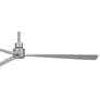 65" Minka Aire Simple Silver Outdoor Ceiling Fan with Remote Control
