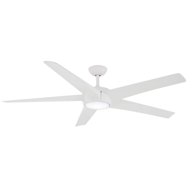 Image 3 65" Minka Aire Skymaster Flat White LED Indoor Ceiling Fan with Remote