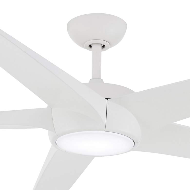 Image 4 65" Minka Aire Skymaster Flat White LED Indoor Ceiling Fan with Remote more views
