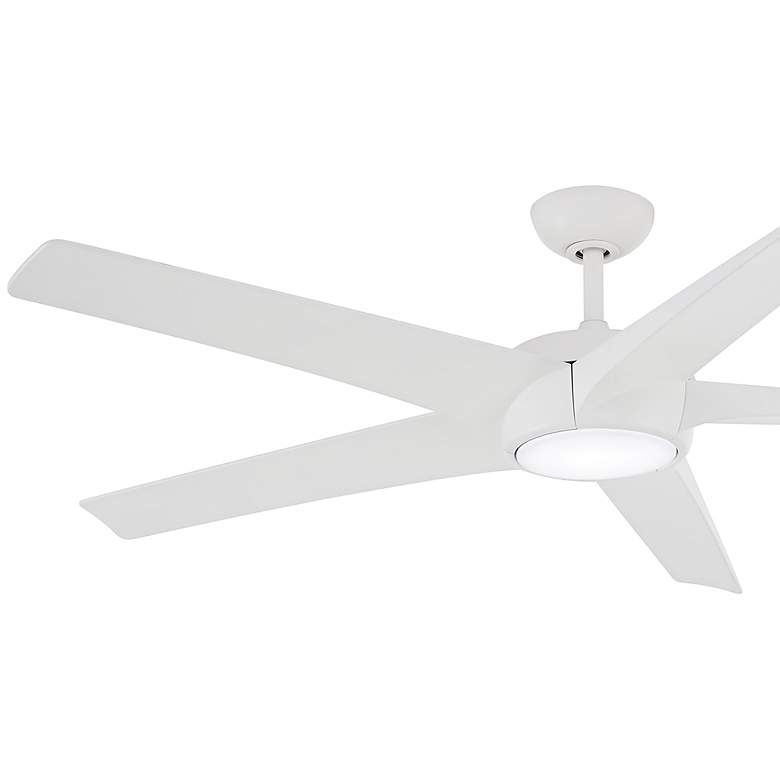 Image 5 65" Minka Aire Skymaster Flat White LED Indoor Ceiling Fan with Remote more views