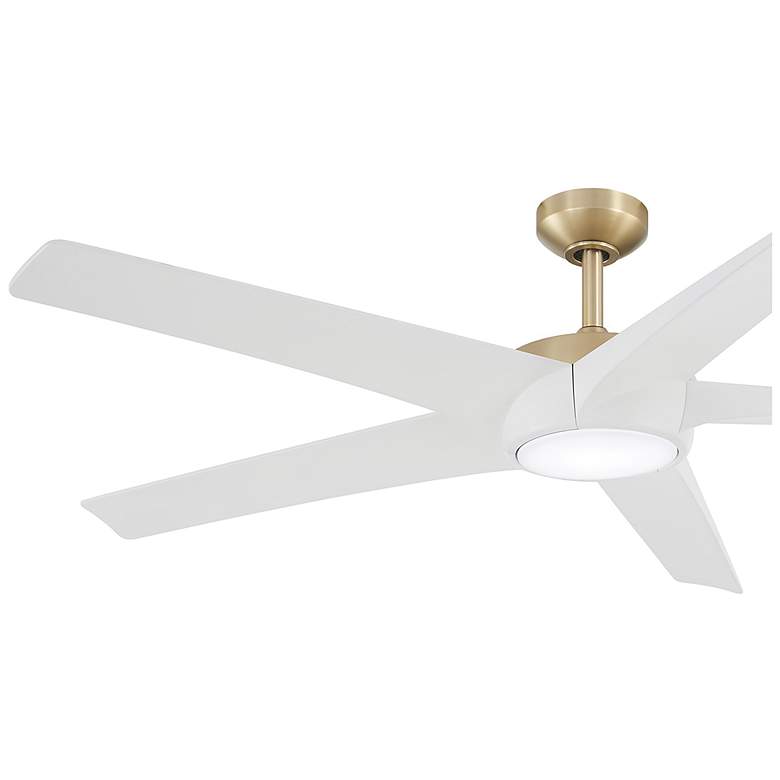 Image 3 65" Minka Aire Skymaster Soft Brass LED Indoor Ceiling Fan with Remote more views
