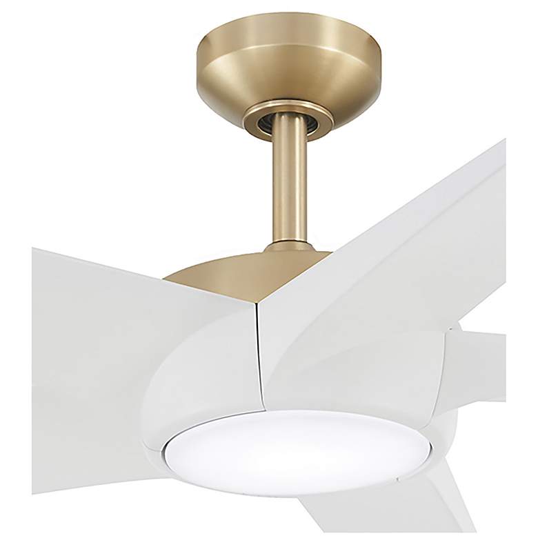 Image 4 65" Minka Aire Skymaster Soft Brass LED Indoor Ceiling Fan with Remote more views