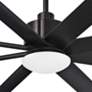 65" Minka Aire Slipstream Coal Black Wet Location LED Fan with Remote