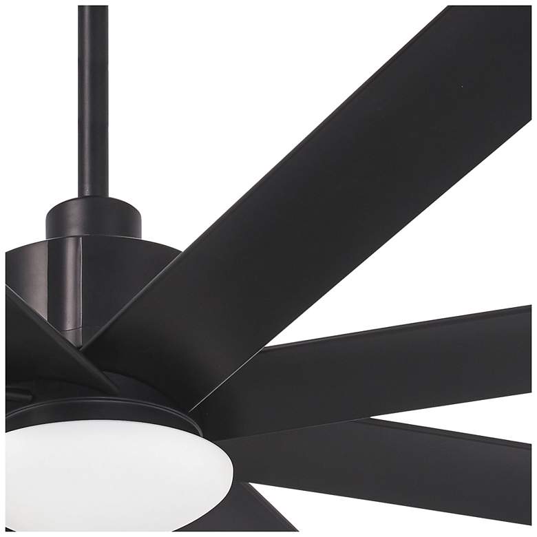 Image 4 65" Minka Aire Slipstream Coal Black Wet Location LED Fan with Remote more views
