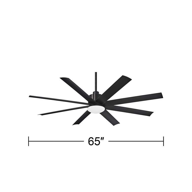 Image 5 65 inch Minka Aire Slipstream Coal Black Wet Location LED Fan with Remote more views