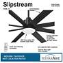 6_65" Minka Aire Slipstream Coal Black Wet Location LED Fan with Remote more views
