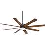 65" Minka Aire Slipstream Coal Wet Rated Large Ceiling Fan with Remote