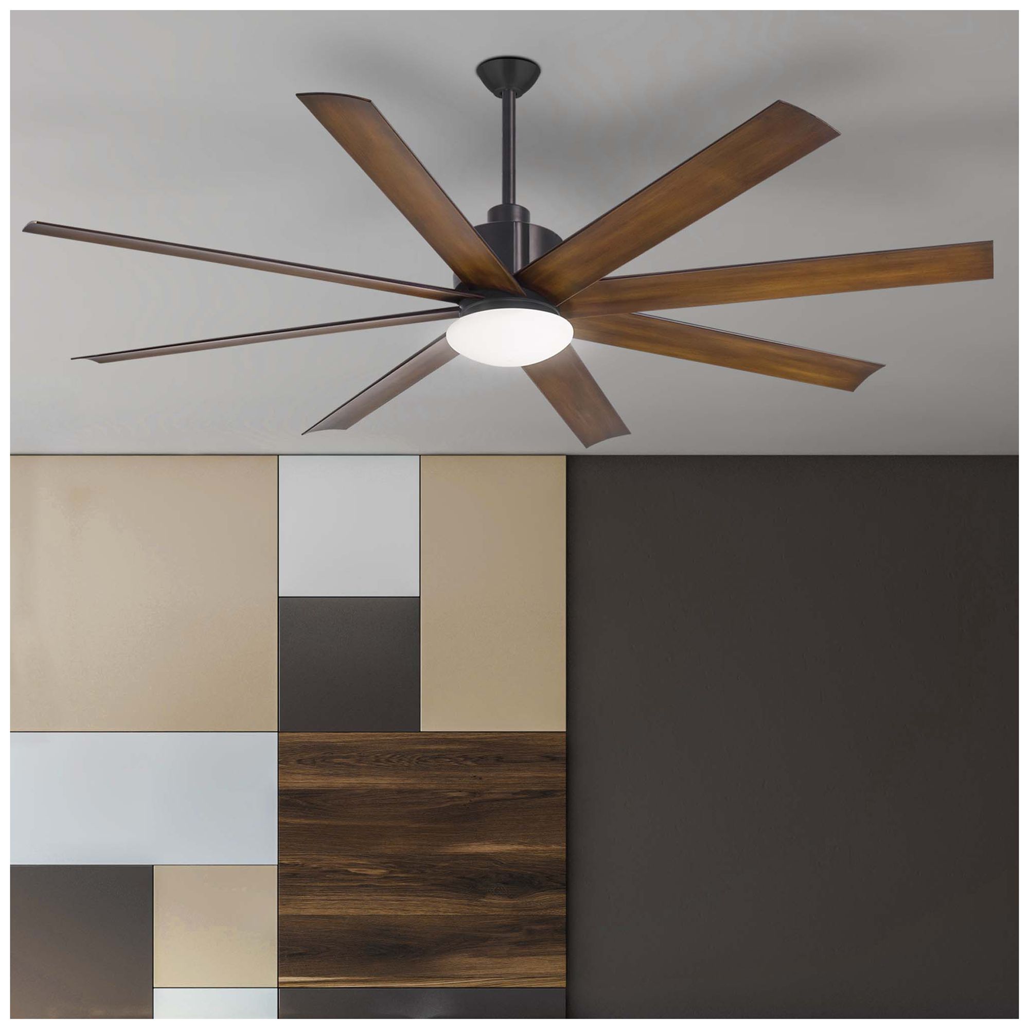 65" Minka Aire Slipstream Coal Wet Rated Large Ceiling Fan with Remote