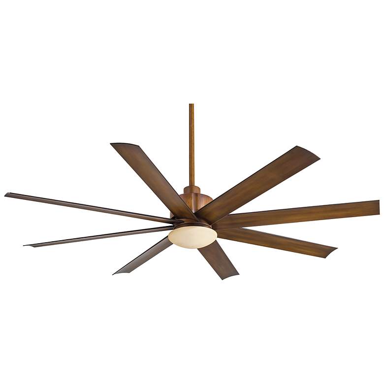 Image 2 65" Minka Aire Slipstream Koa Brown Wet Rated Ceiling Fan with Remote