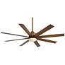 2_65" Minka Aire Slipstream Koa Brown Wet Rated Ceiling Fan with Remote