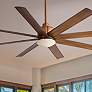 1_65" Minka Aire Slipstream Koa Brown Wet Rated Ceiling Fan with Remote