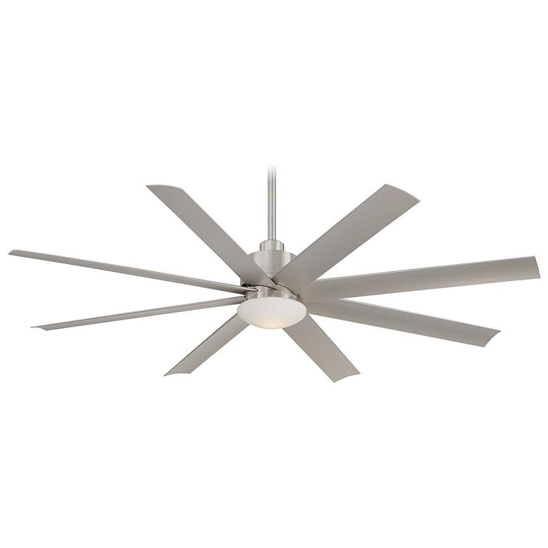 Image 2 65" Minka Aire Slipstream Nickel Outdoor LED Ceiling Fan with Remote
