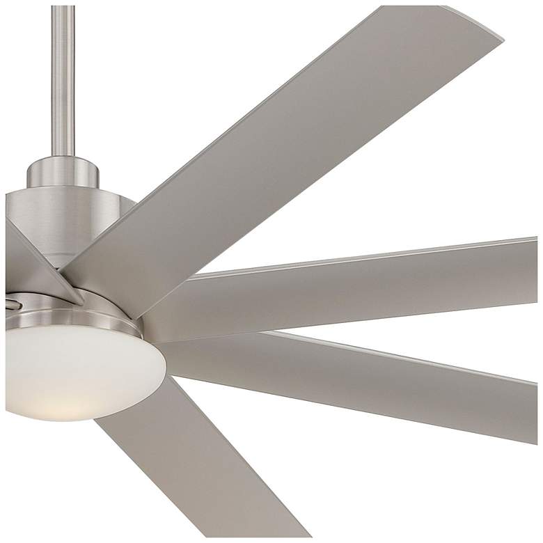 Image 3 65" Minka Aire Slipstream Nickel Outdoor LED Ceiling Fan with Remote more views