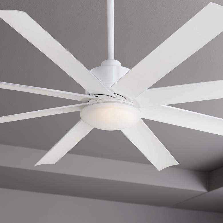 Image 1 65 inch Minka Aire Slipstream White Outdoor Ceiling Fan