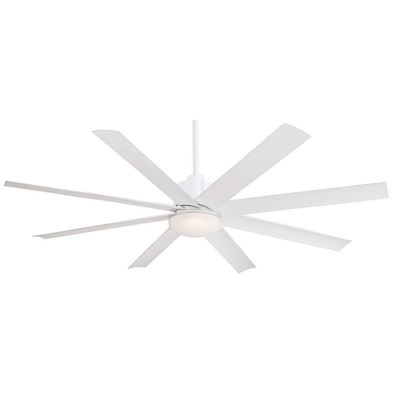 Image 2 65" Minka Aire Slipstream White Outdoor LED Ceiling Fan with Remote