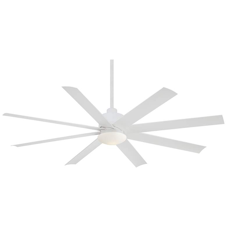 Image 2 65" Minka Aire Slipstream White Outdoor LED Ceiling Fan with Remote
