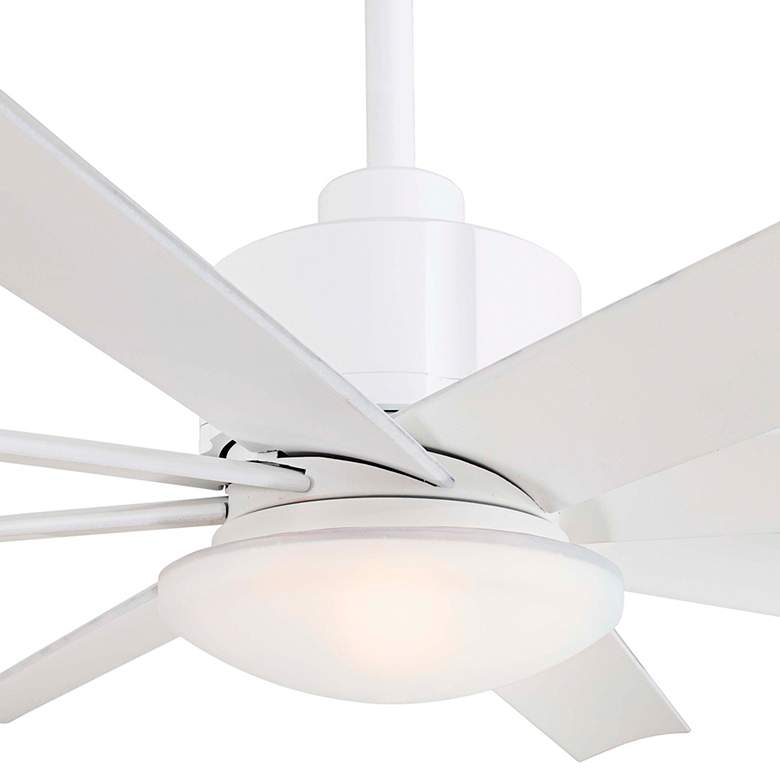 Image 3 65" Minka Aire Slipstream White Outdoor LED Ceiling Fan with Remote more views