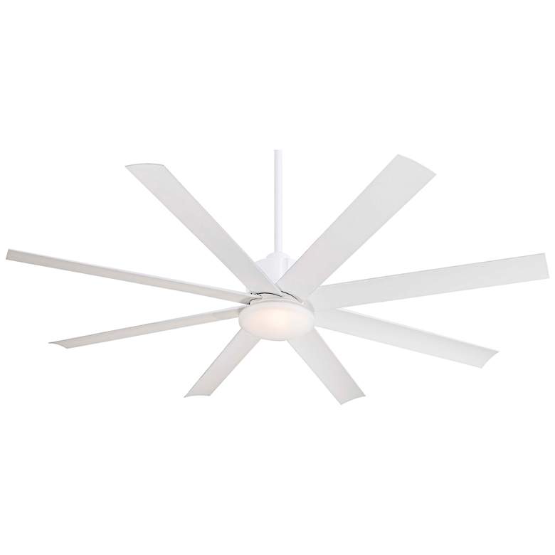 Image 5 65 inch Minka Aire Slipstream White Outdoor LED Ceiling Fan with Remote more views