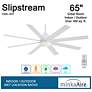 65" Minka Aire Slipstream White Outdoor LED Ceiling Fan with Remote