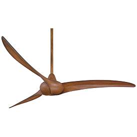 Image2 of 65" Minka Aire Wave 3-Blade Distressed Koa Ceiling Fan with Remote