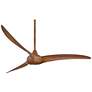 65" Minka Aire Wave 3-Blade Distressed Koa Ceiling Fan with Remote