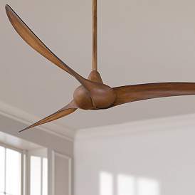 Image1 of 65" Minka Aire Wave 3-Blade Distressed Koa Ceiling Fan with Remote