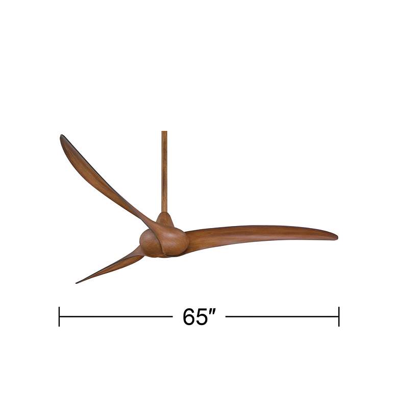 Image 5 65" Minka Aire Wave 3-Blade Distressed Koa Ceiling Fan with Remote more views