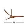 5_65" Minka Aire Wave 3-Blade Distressed Koa Ceiling Fan with Remote more views