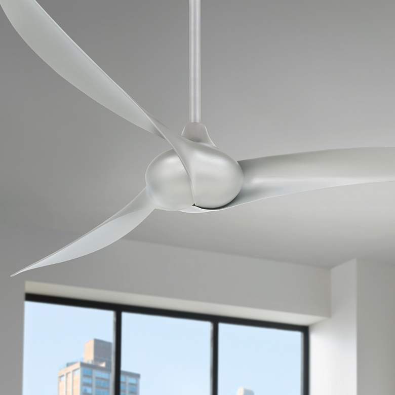 Image 1 65" Minka Aire Wave Silver Ceiling Fan with Remote Control