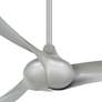 65" Minka Aire Wave Silver Ceiling Fan with Remote Control