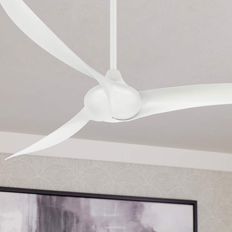 Image 1 65" Minka Aire Wave White Ceiling Fan with Remote Control