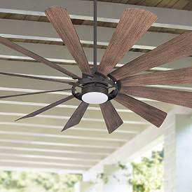 Image1 of 65" Minka Aire Windmolen Bronze Wet Rated LED Smart Ceiling Fan