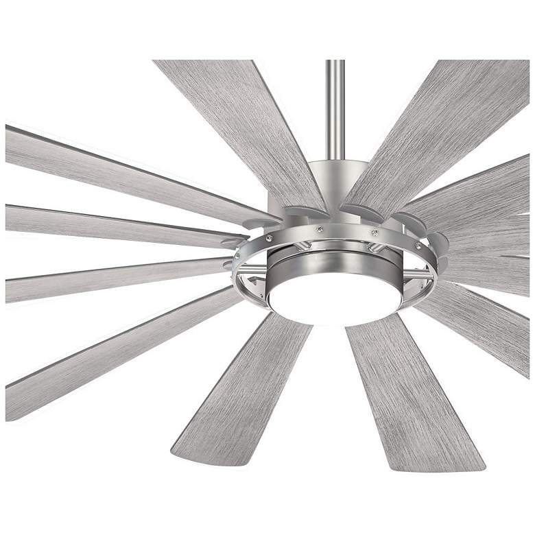 Image 3 65" Minka Aire Windmolen Brushed Steel LED Wet Rated Smart Ceiling Fan more views