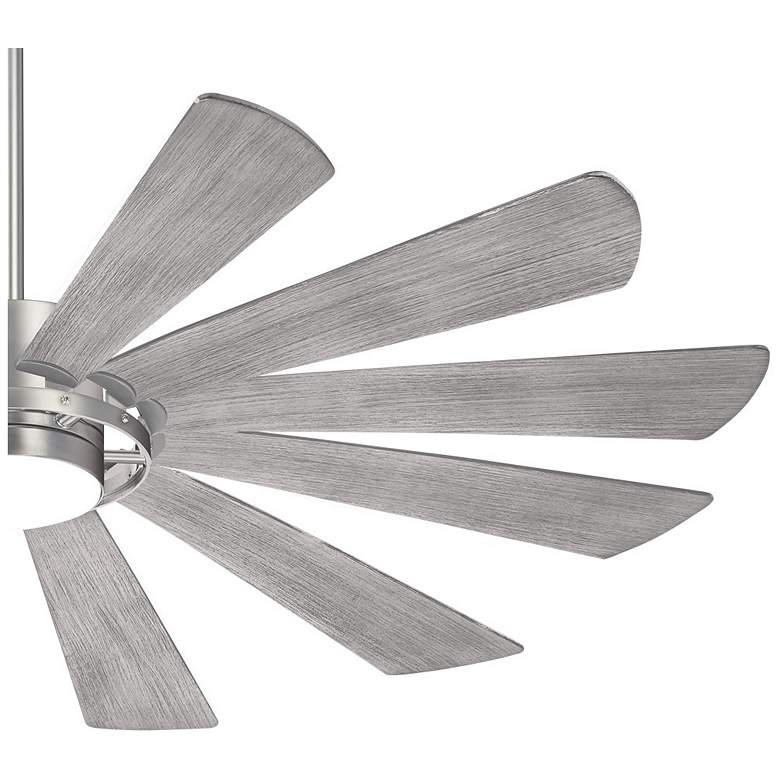 Image 4 65" Minka Aire Windmolen Brushed Steel LED Wet Rated Smart Ceiling Fan more views