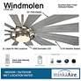 6_65" Minka Aire Windmolen Brushed Steel LED Wet Rated Smart Ceiling Fan more views