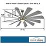 65" Minka Aire Windmolen Brushed Steel LED Wet Rated Smart Ceiling Fan