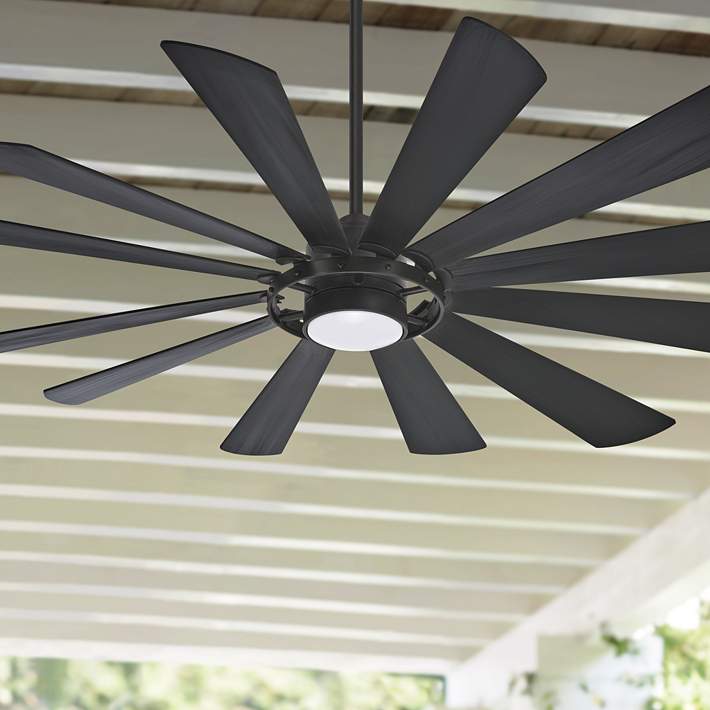 65 Minka Aire Windmolen Textured Coal Led Wet Rated Smart Ceiling Fan 67k72 Lamps Plus