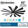6_65" Minka Aire Windmolen Textured Coal LED Wet Rated Smart Ceiling Fan more views