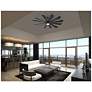 65" Minka Aire Windmolen Textured Coal LED Wet Rated Smart Ceiling Fan