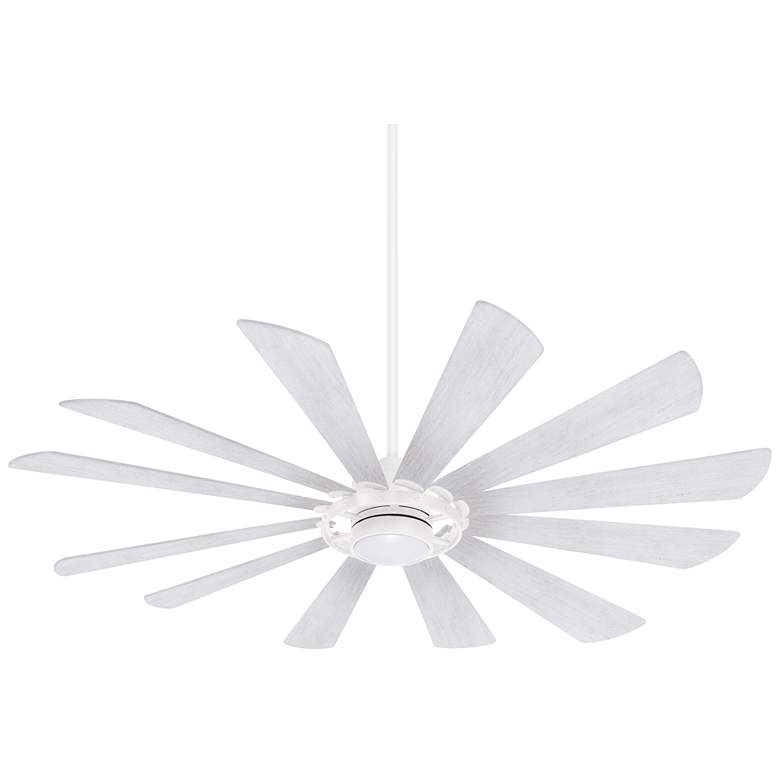 Image 2 65 inch Minka Aire Windmolen White LED Wet Smart Ceiling Fan with Remote