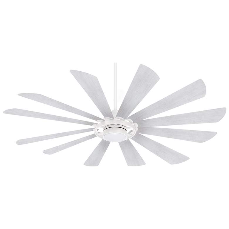 Image 2 65 inch Minka Aire Windmolen White LED Wet Smart Ceiling Fan with Remote