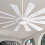 65" Minka Aire Windmolen White LED Wet Smart Ceiling Fan with Remote