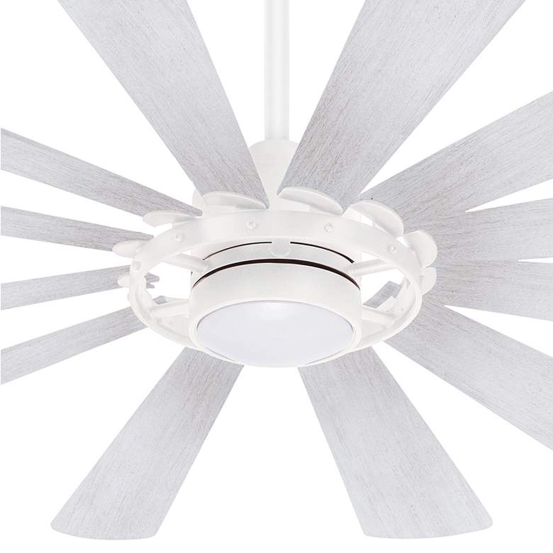 Image 3 65" Minka Aire Windmolen White LED Wet Smart Ceiling Fan with Remote more views
