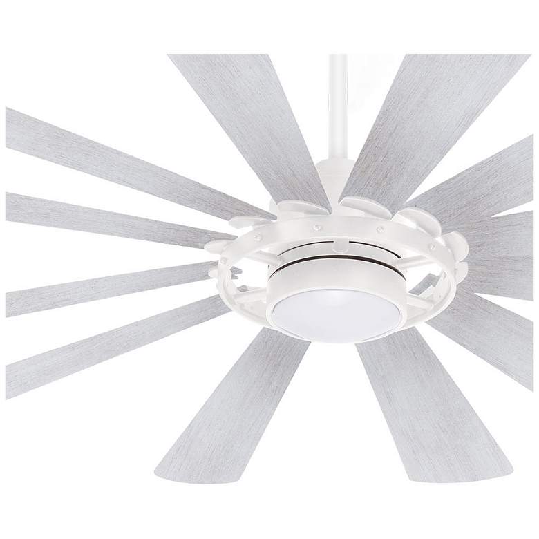 Image 3 65" Minka Aire Windmolen White LED Wet Smart Ceiling Fan with Remote more views
