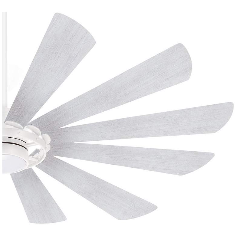 Image 4 65" Minka Aire Windmolen White LED Wet Smart Ceiling Fan with Remote more views