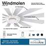 6_65" Minka Aire Windmolen White LED Wet Smart Ceiling Fan with Remote more views