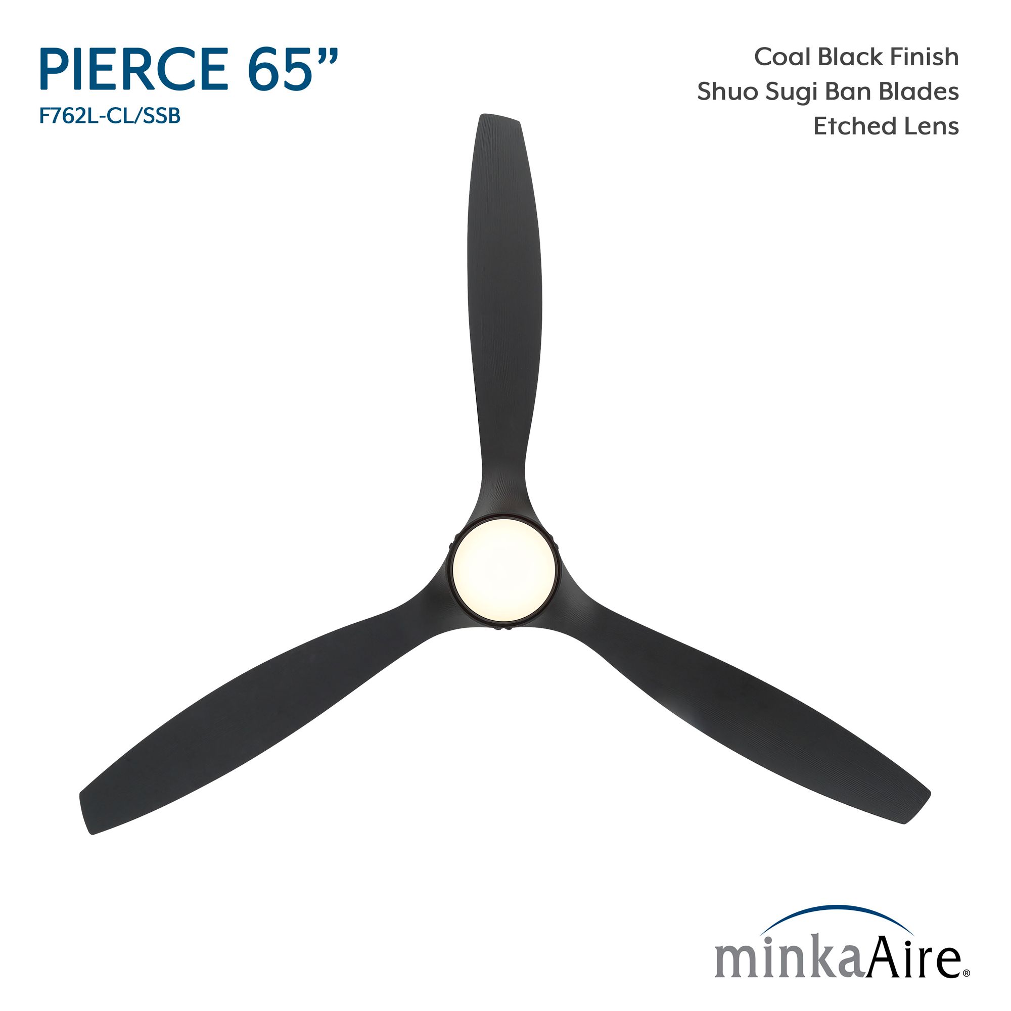 65" Minka Aire Xtreme Coal Black LED Smart Ceiling Fan
