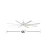 65" Minka Aire Xtreme H2O Flat White Wet Ceiling Fan with Remote