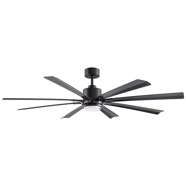 Image 1 65" Modern Forms Size Matters Black Outdoor LED Smart Ceiling Fan